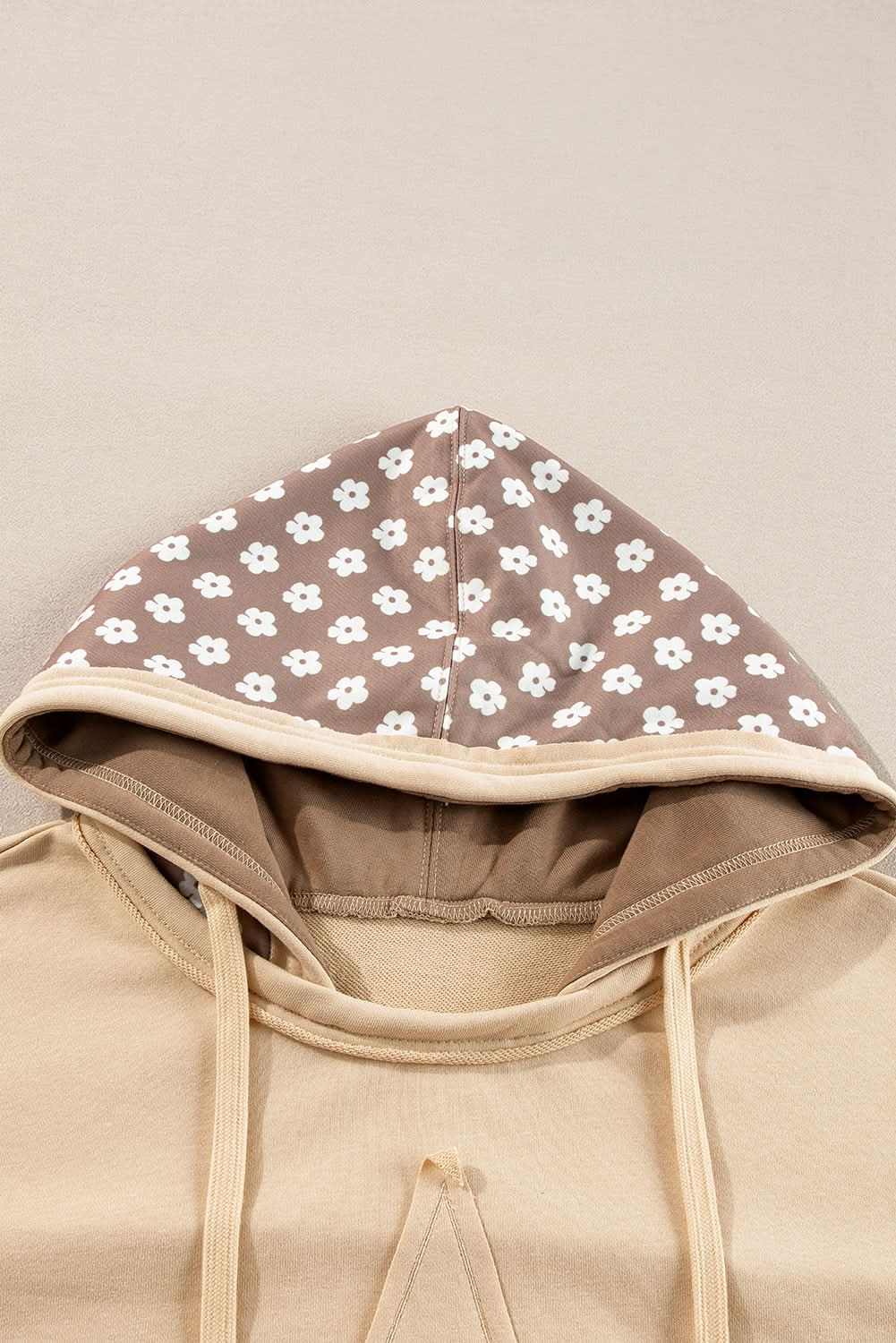 Apricot floral star patch hoodie - Love Salve